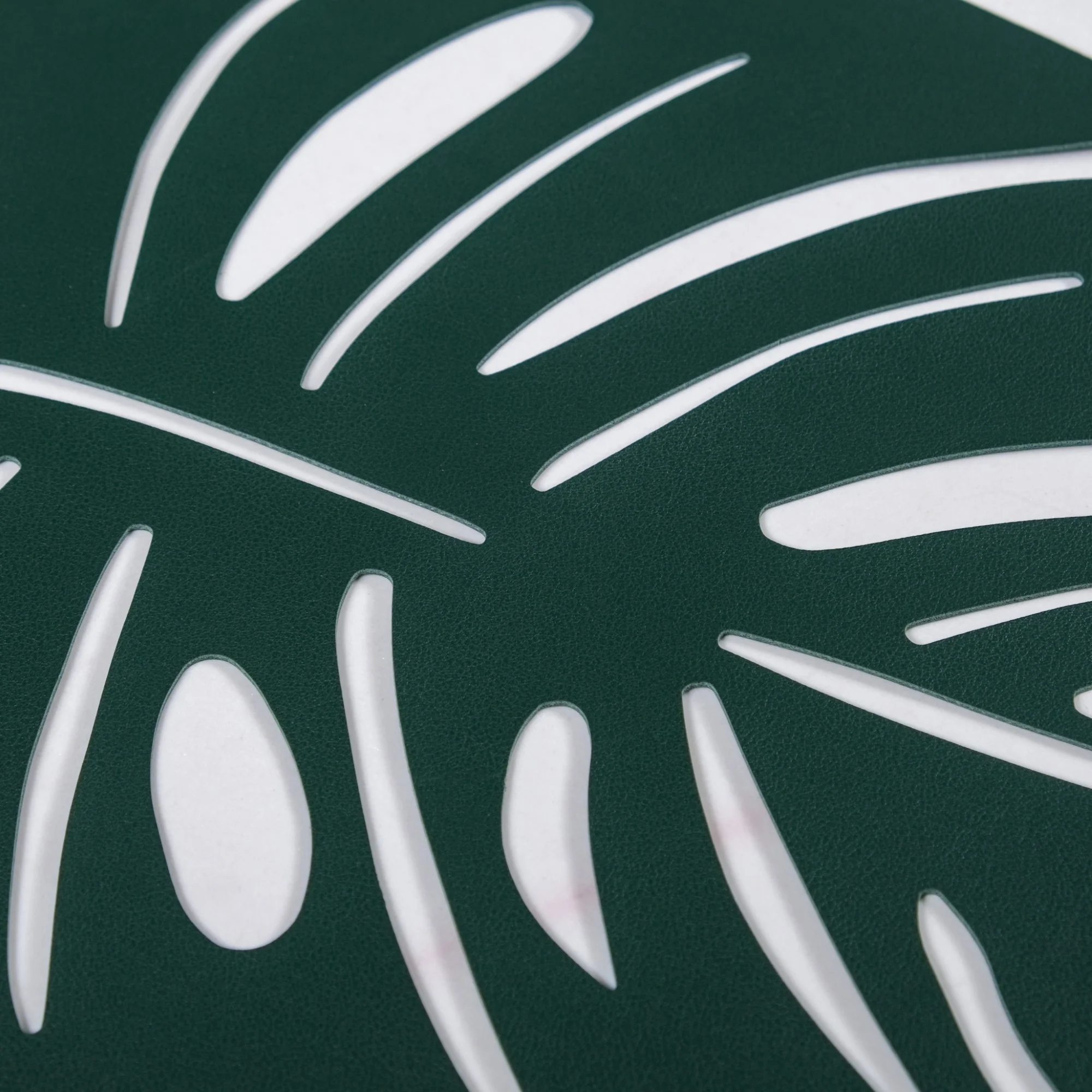 Green Laser Cut Monstera Leaf Table Mat Set Of 6 - Image 3