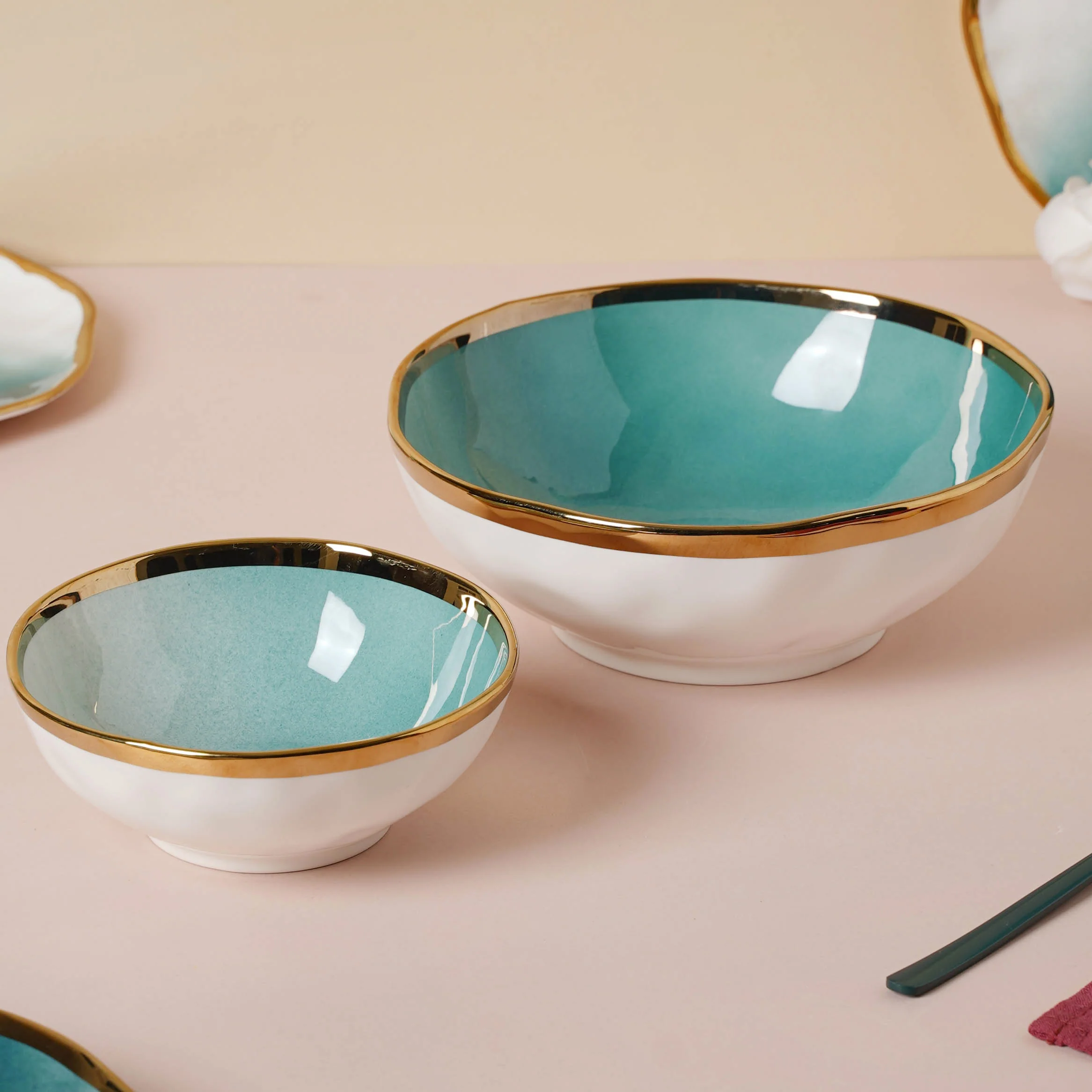 Green Ombre 21 Piece Dinner Set For 6 - Image 10