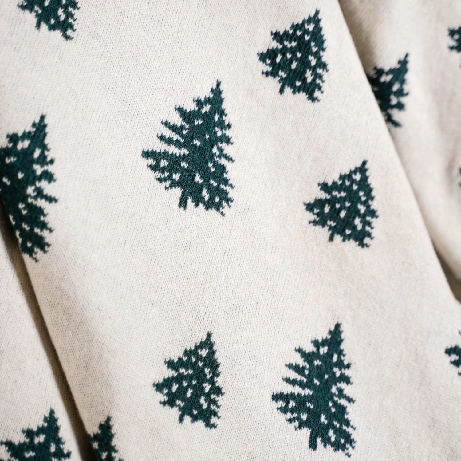 Green Reversible Christmas Tree Throw Blanket - Image 3