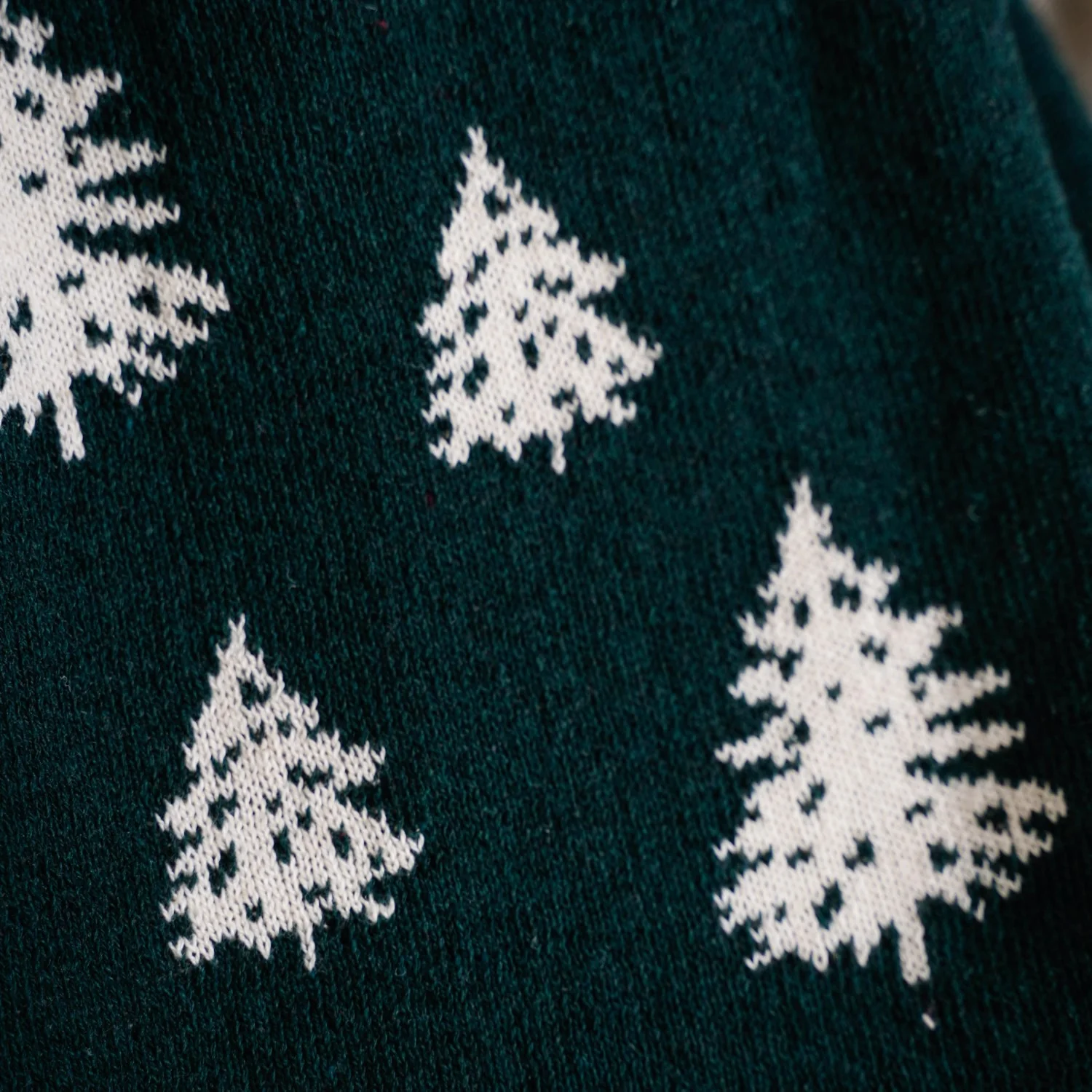 Green Reversible Christmas Tree Throw Blanket - Image 6