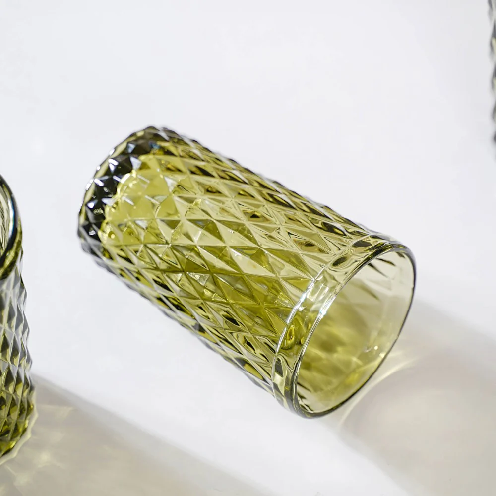 Green Textured Drinkware Set of 4 - Image 4