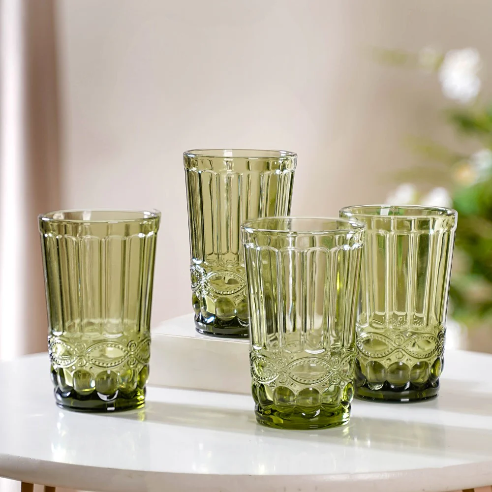 Green Water Glass Set of 4 - Image 7