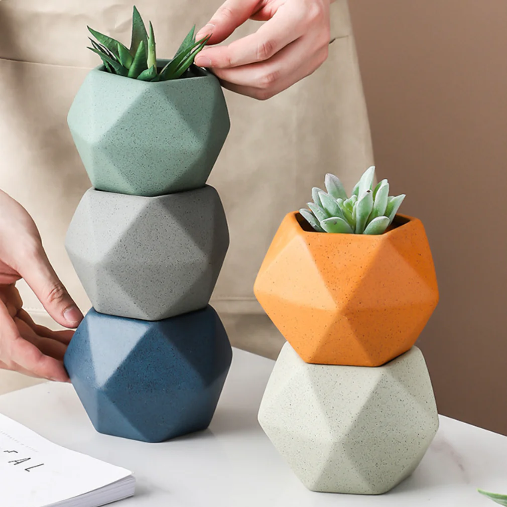 Grey Abstract Plant Pot - Image 12