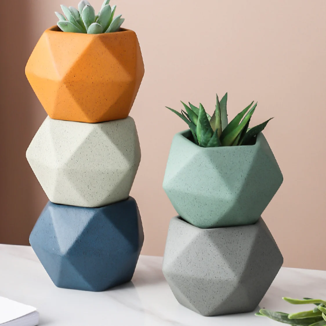 Grey Abstract Plant Pot - Image 9