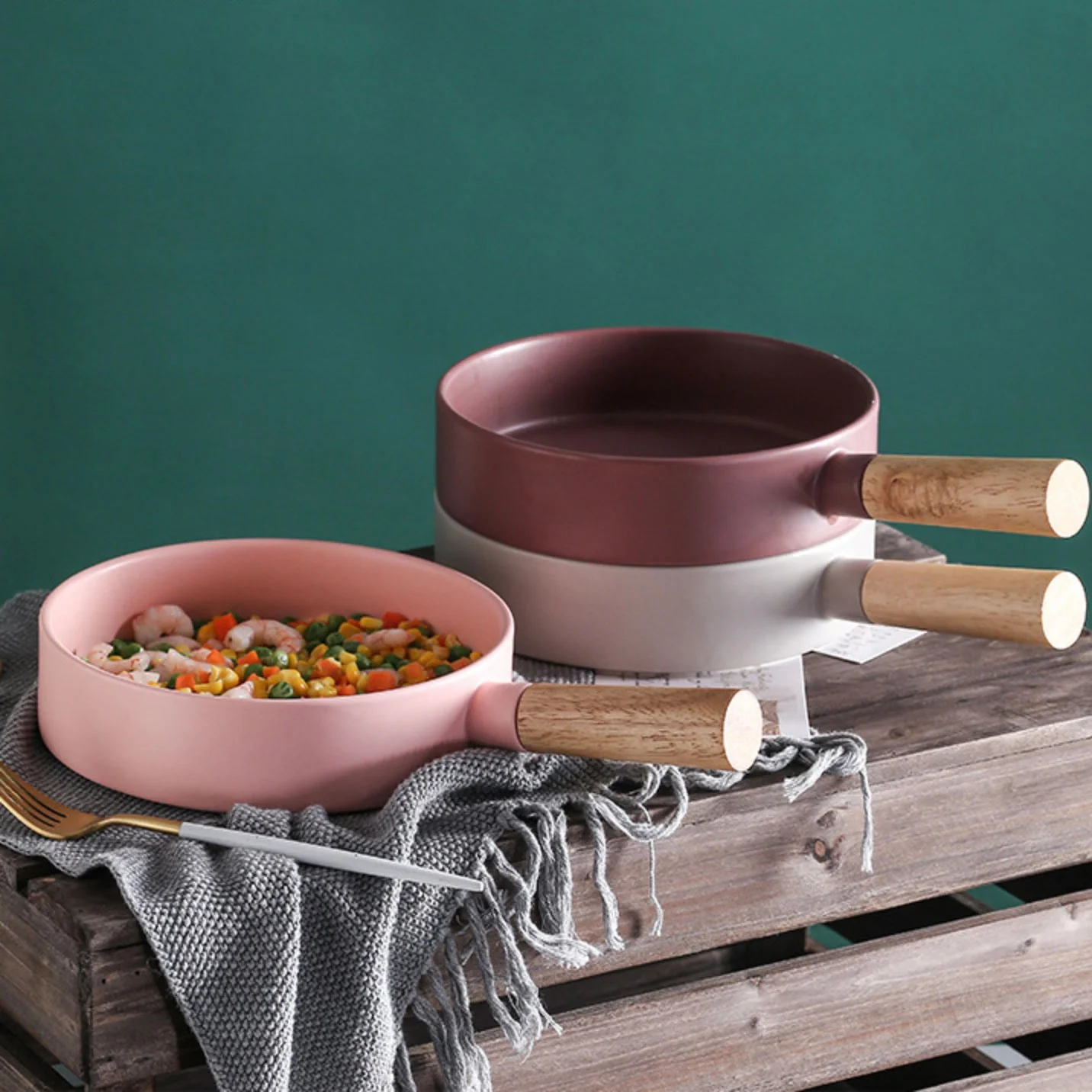 Serving Bowl with Handle - Image 4