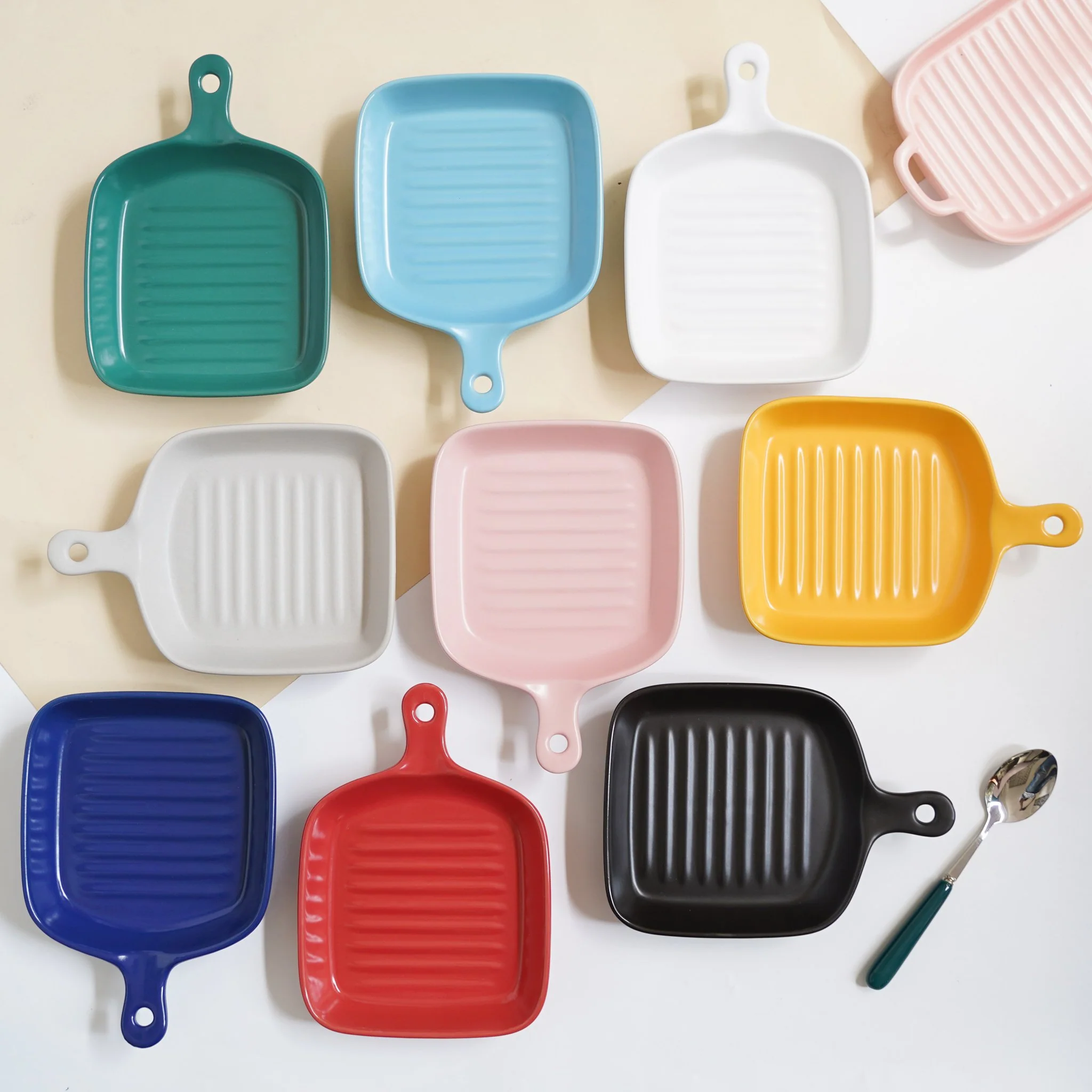 Grey Ceramic Grill Plate - Image 6