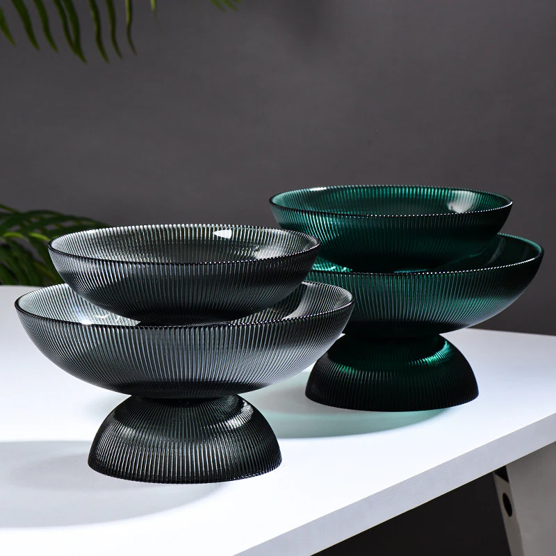 Ribbed Grey Fruit Bowl Small - Image 10