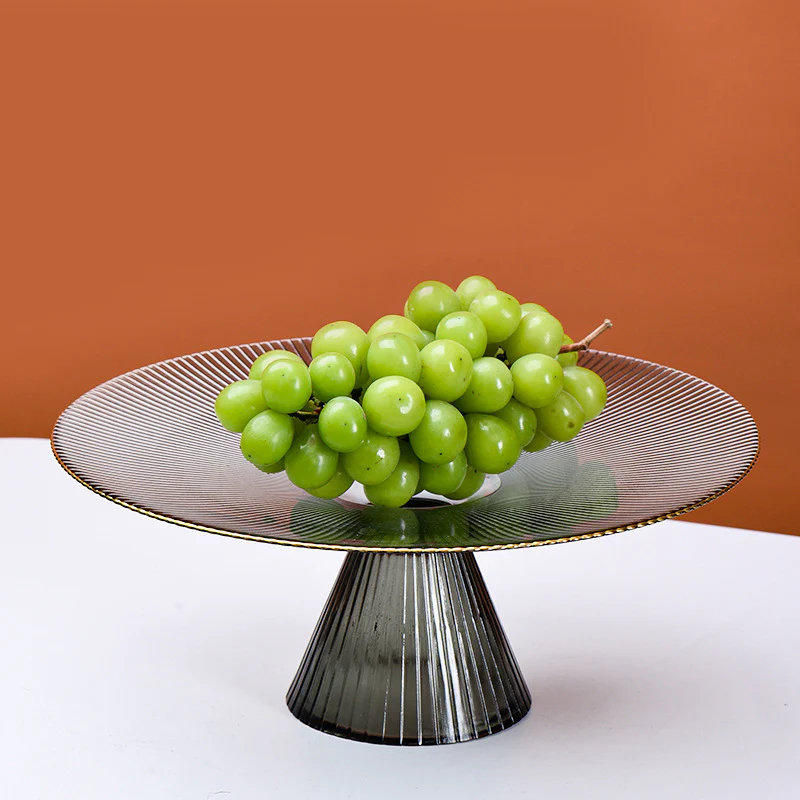 Grey Glass Cake Stand 13 inch - Image 9