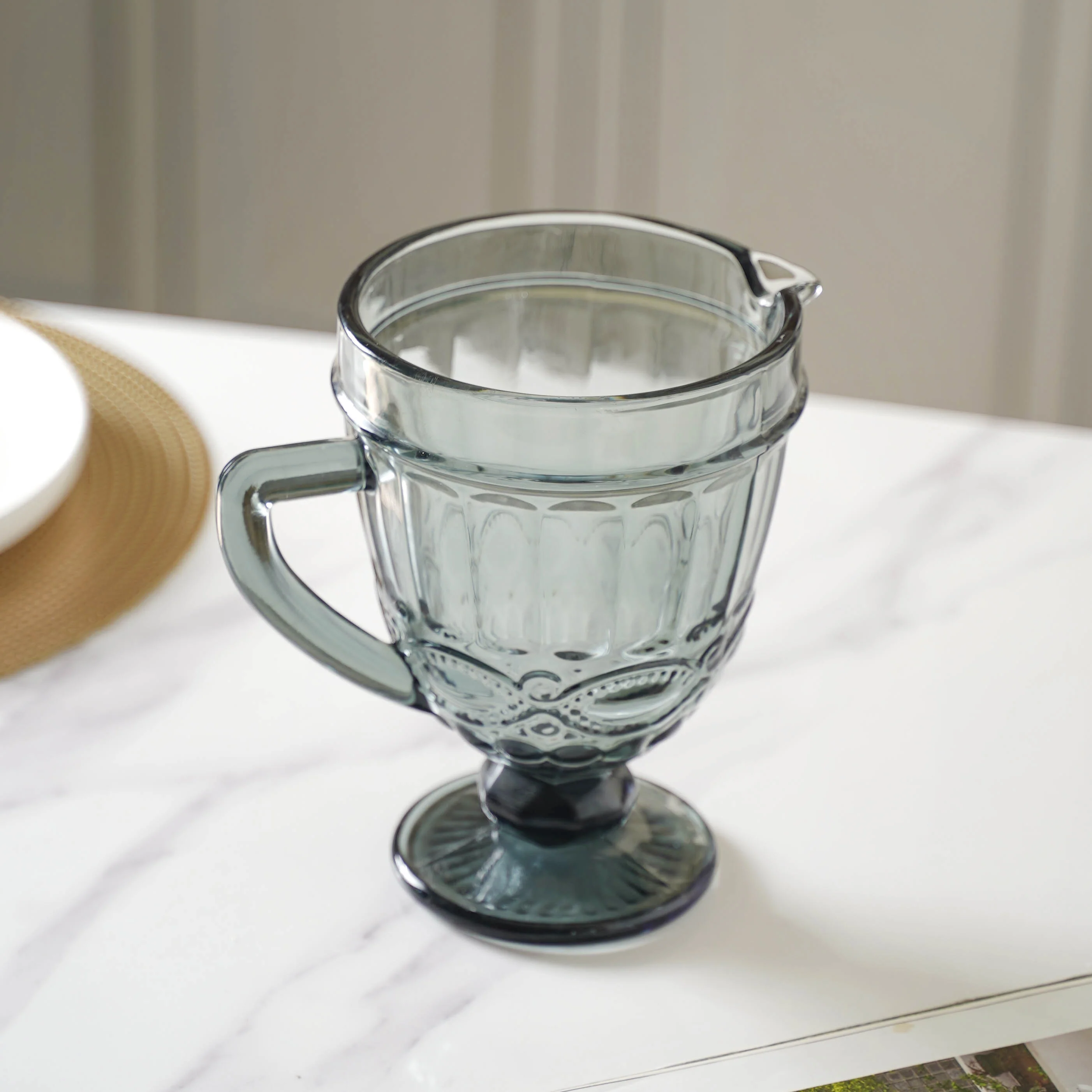 Grey Glass Juice Jug - Image 4