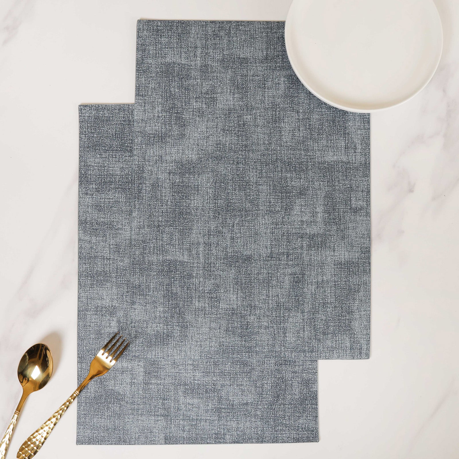 Grey Gradient Leather Placemat Set of 2 - Image 3