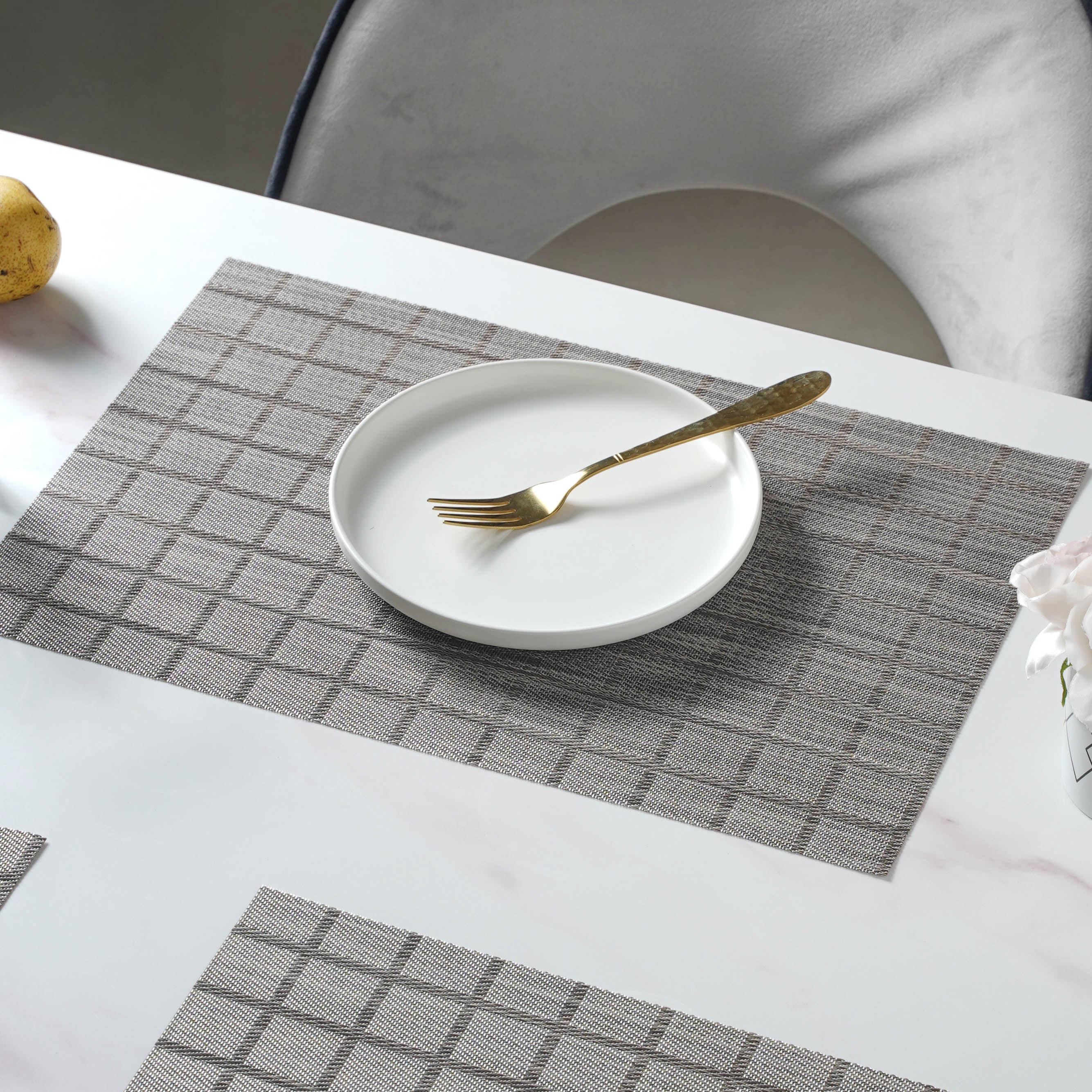 Grey PVC Placemat Set of 6 - Image 8