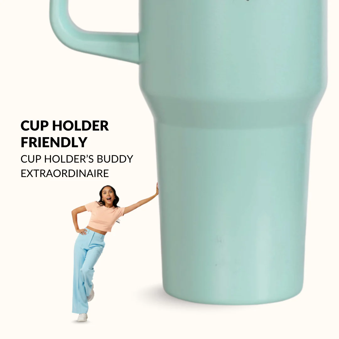 GripSip 40 Insulated Tumbler Bottle With Side Handle Coastal Malibu 1200ml - Image 5
