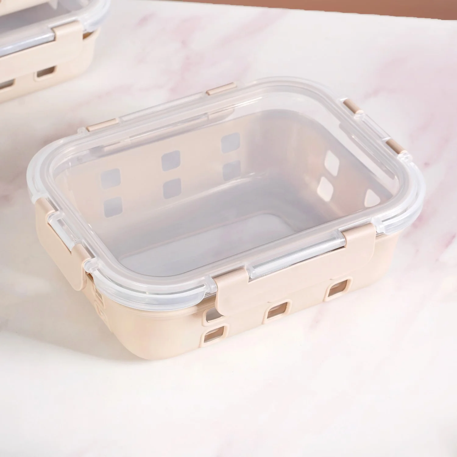 Gripso Food Storage Container With Silicone Sleeves Set Of 3 Beige S 370ml M 600ml L 1000ml - Image 7
