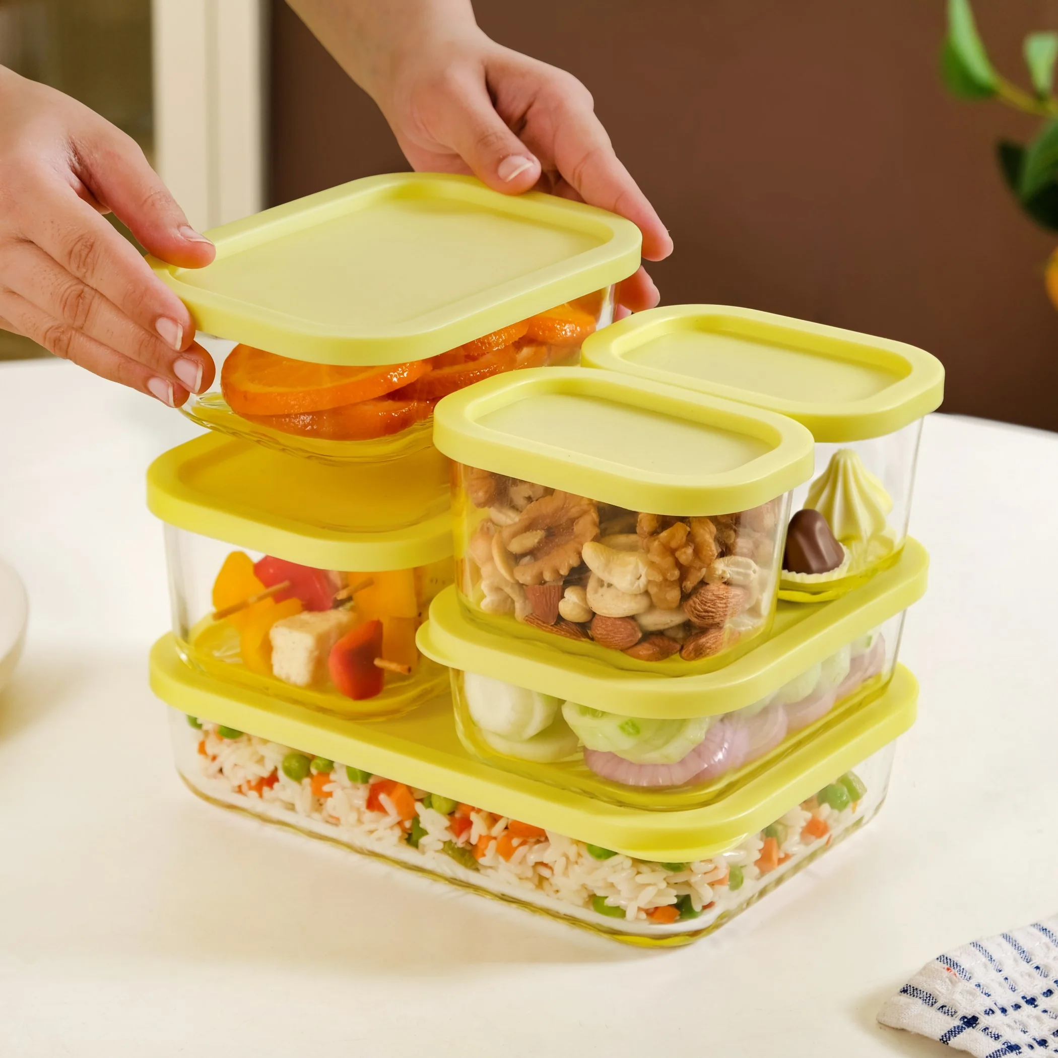Groovo Stackable Storage Container Set Of 6 S 310ml M 520ml L 750ml XL 1200ml - Image 3