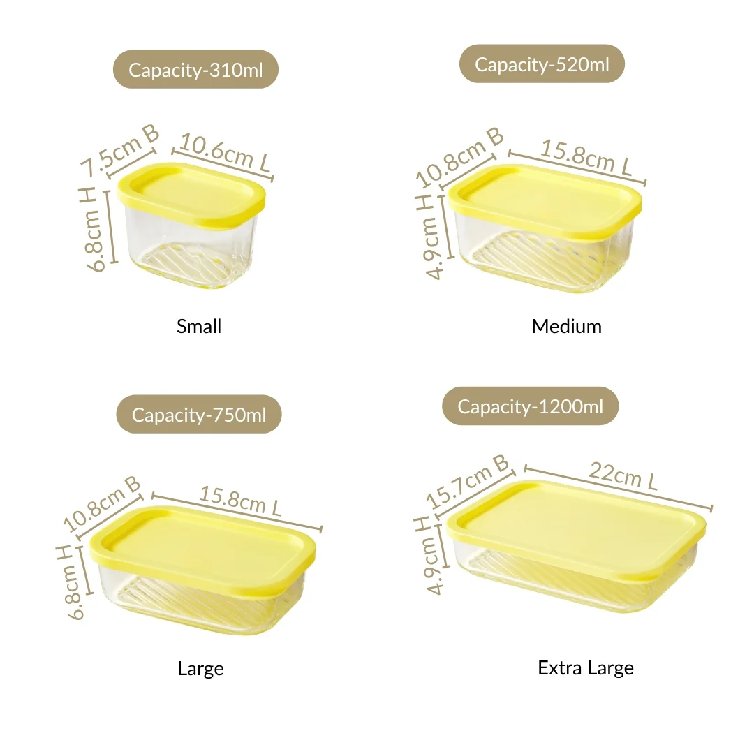 Groovo Stackable Storage Container Set Of 6 S 310ml M 520ml L 750ml XL 1200ml - Image 4