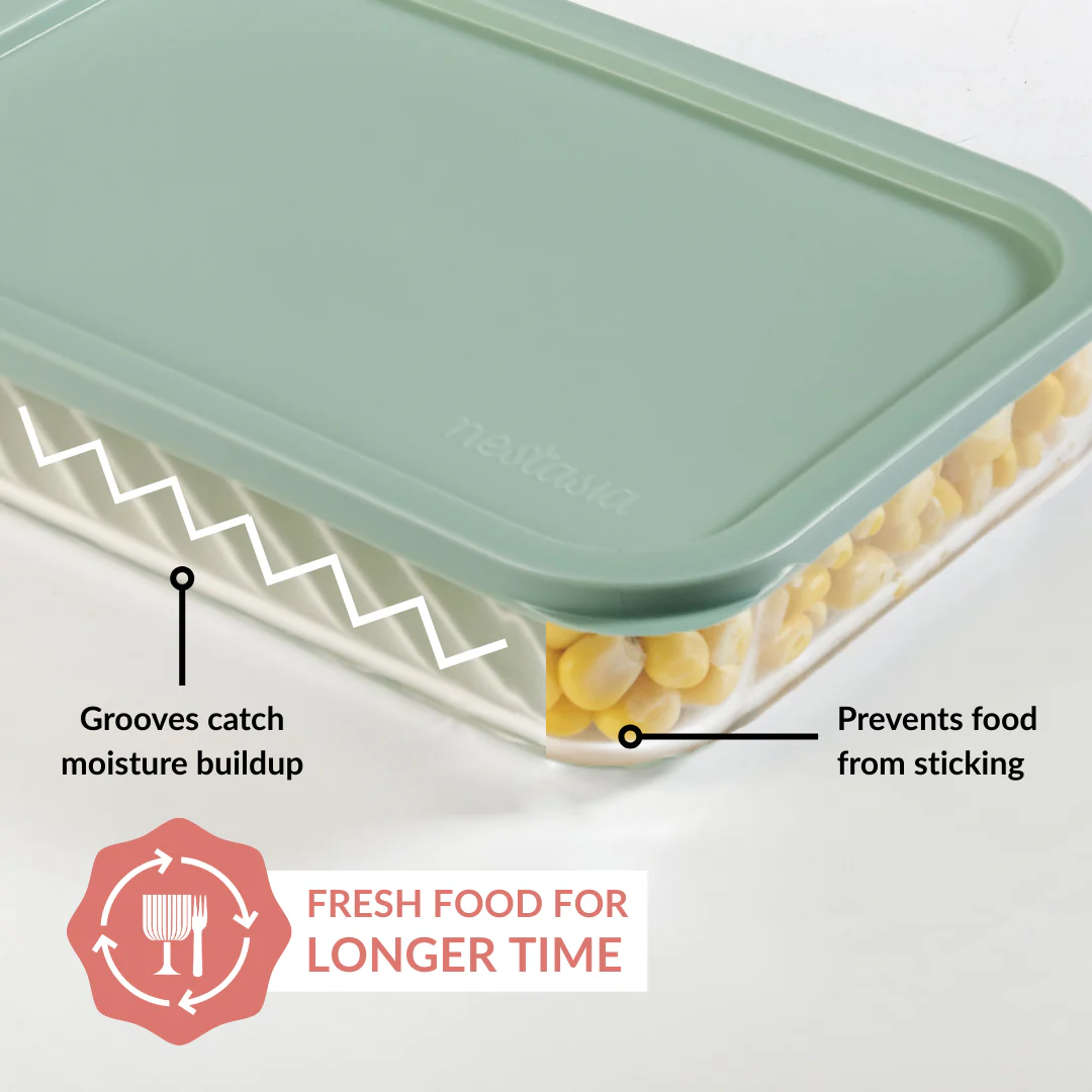 Groovo Storage Containers Set Of 5 310ml 750ml 1200ml Green - Image 6