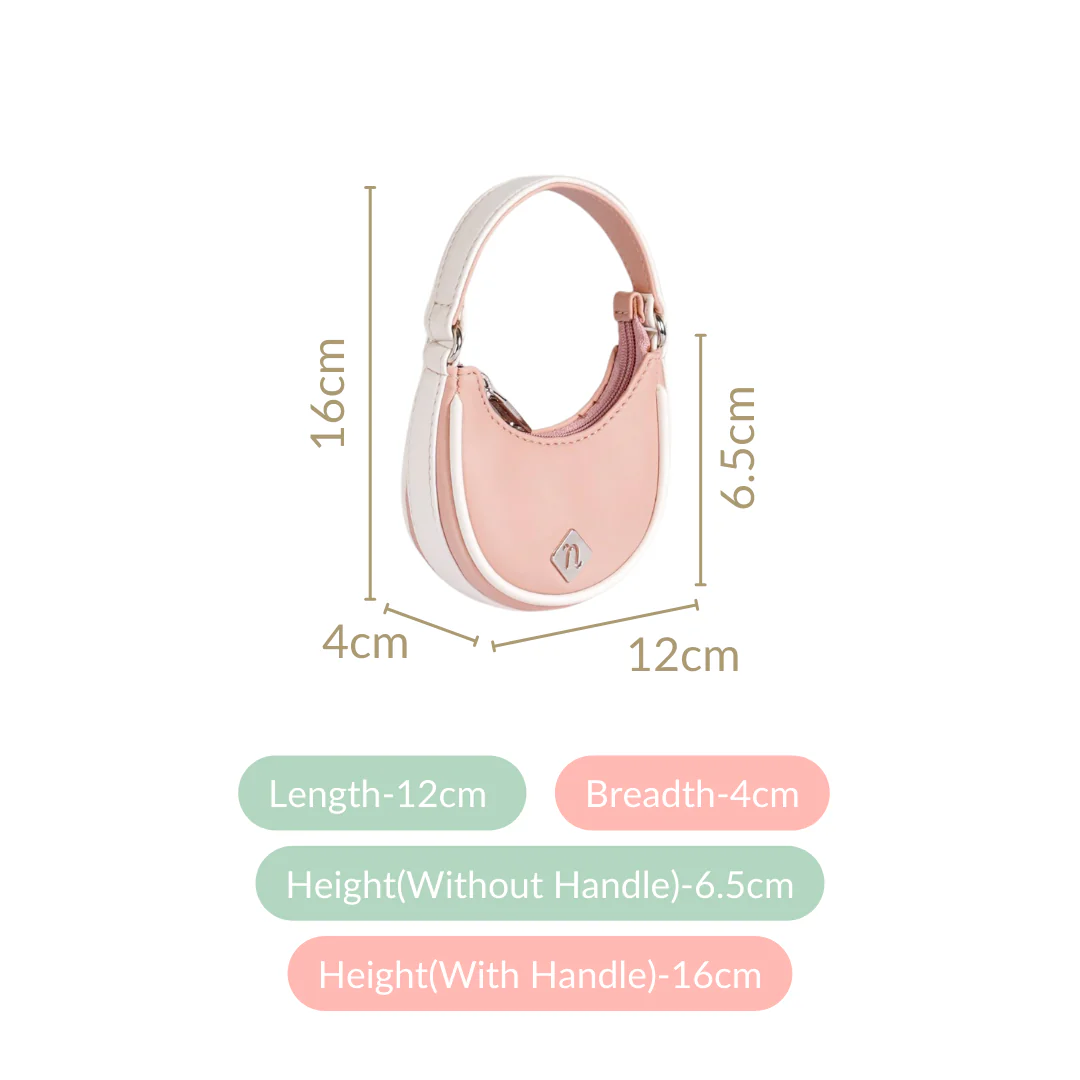 Half Moon Mini Purse Pink - Image 4