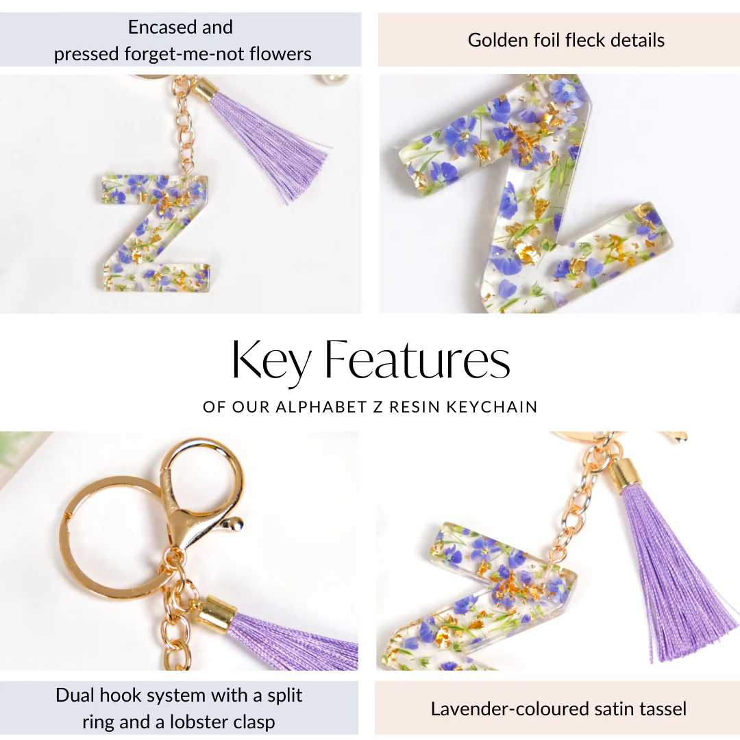 Hana Z Resin Keychain With Gold Flecks - Image 5