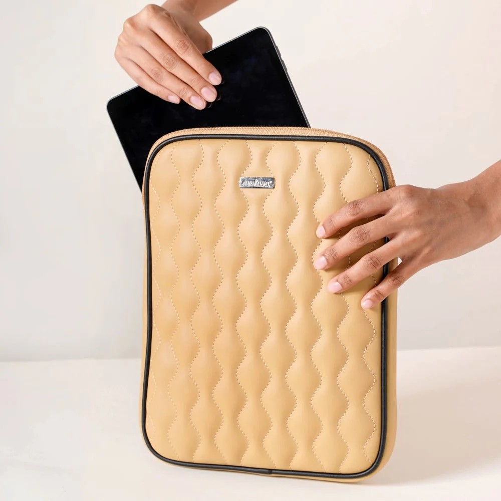 Handcrafted iPad Case Beige - Image 2