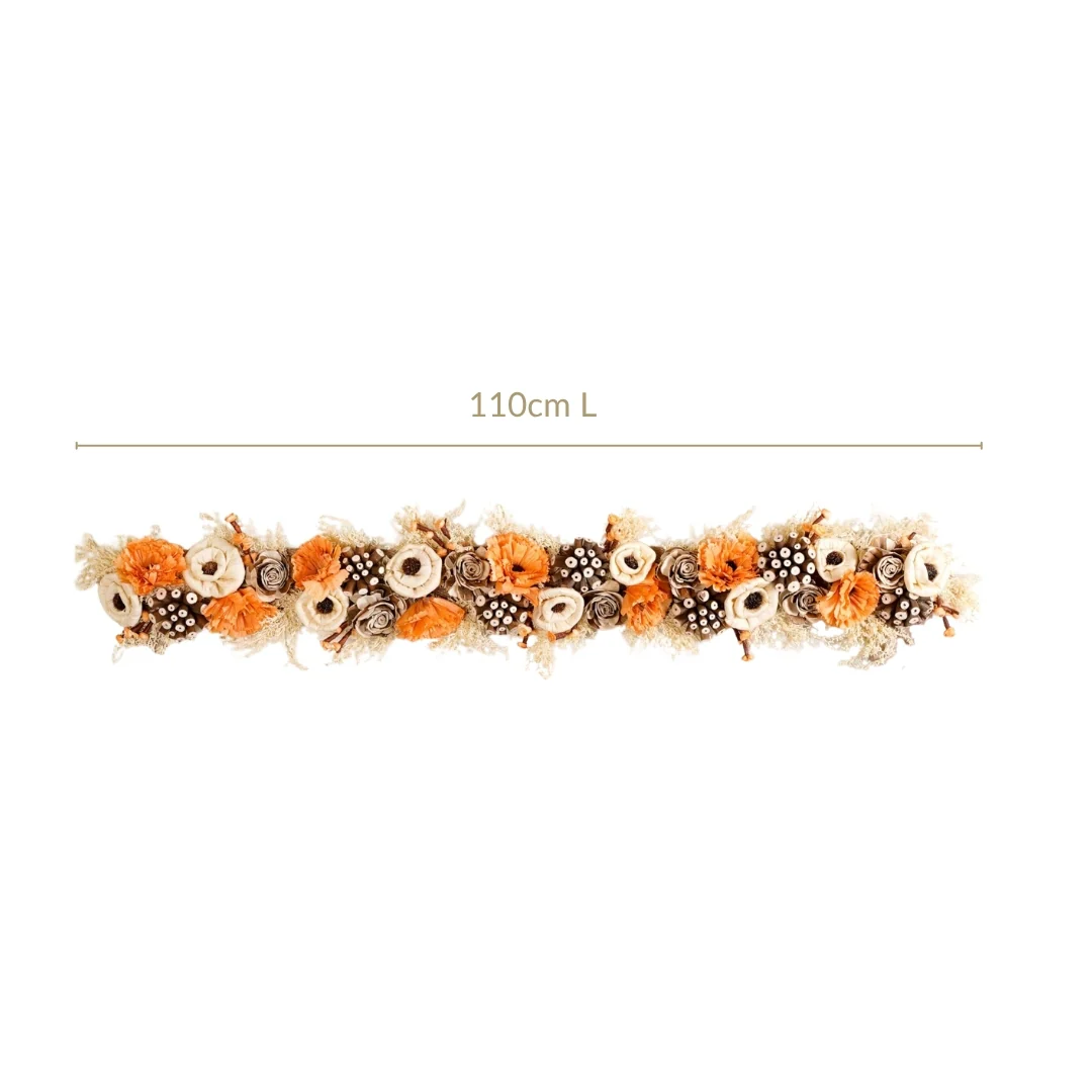 Handmade Door Toran With Orange Sola Flower - Image 4