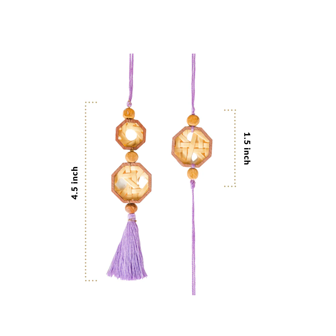 Handmade Eco Friendly Rakhi Gift Set Of 3 - Image 7