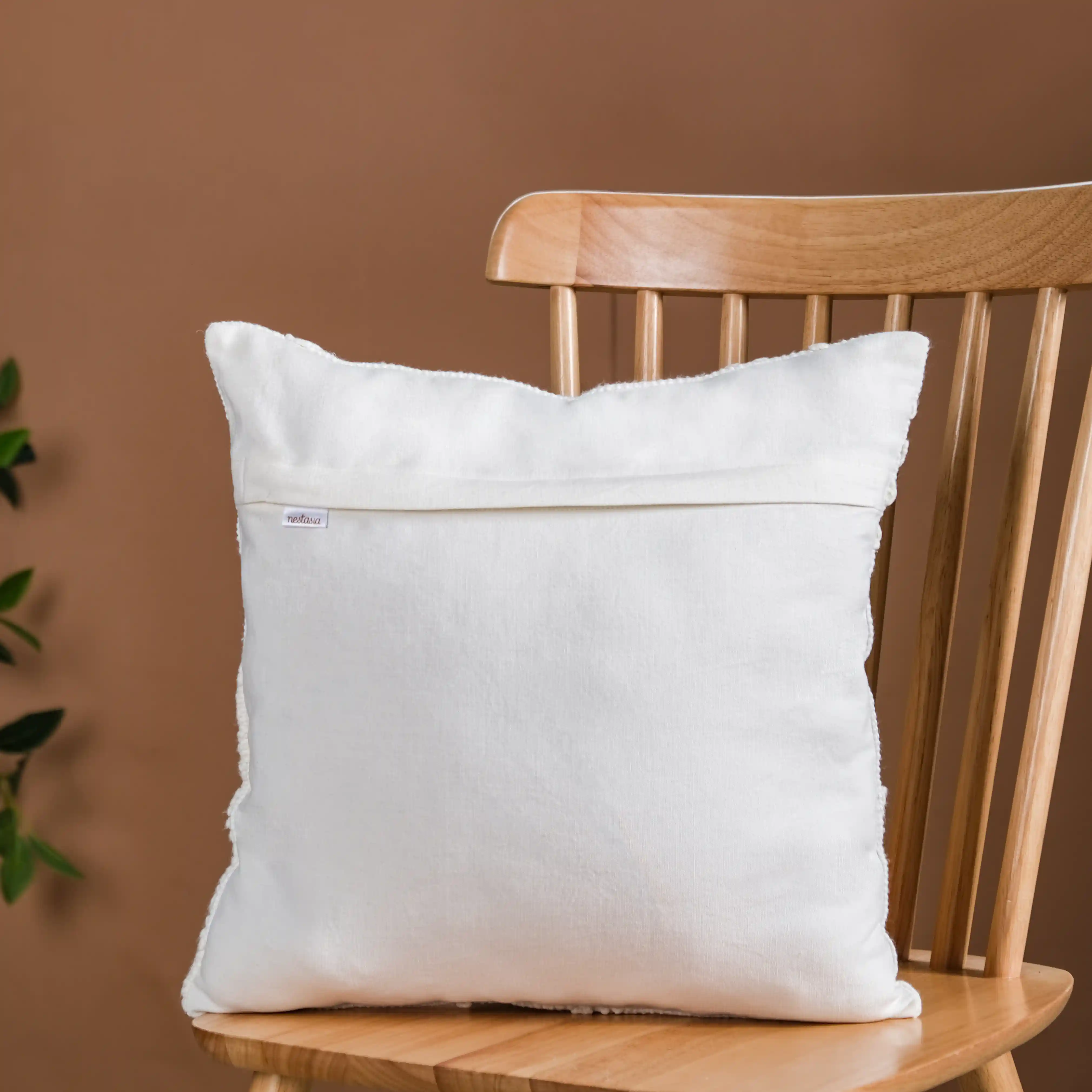 Handwoven Earth Tones Cushion Cover Set Of 3 16x16 Inch - Image 13