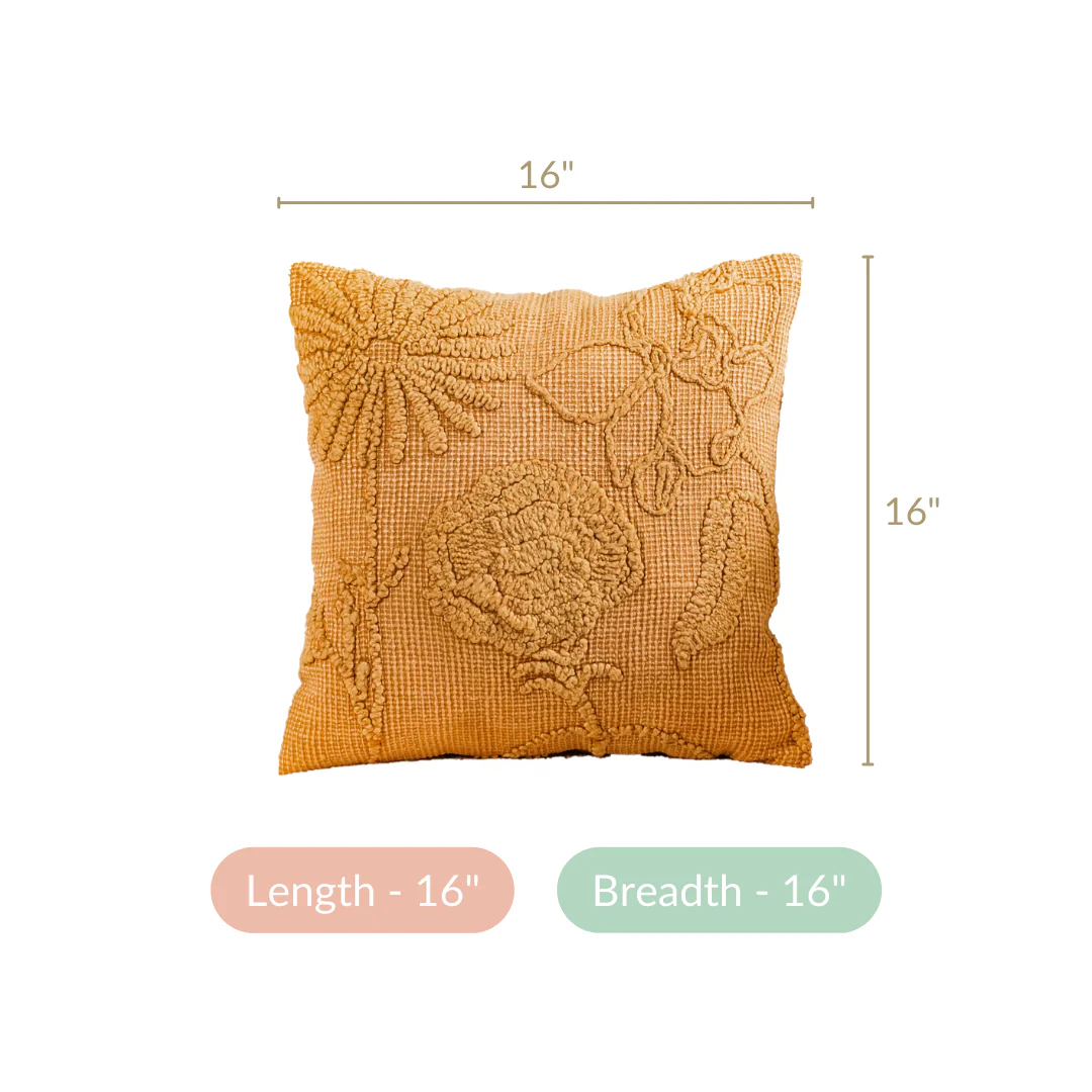 Handwoven Earth Tones Cushion Cover Set Of 3 16x16 Inch - Image 9