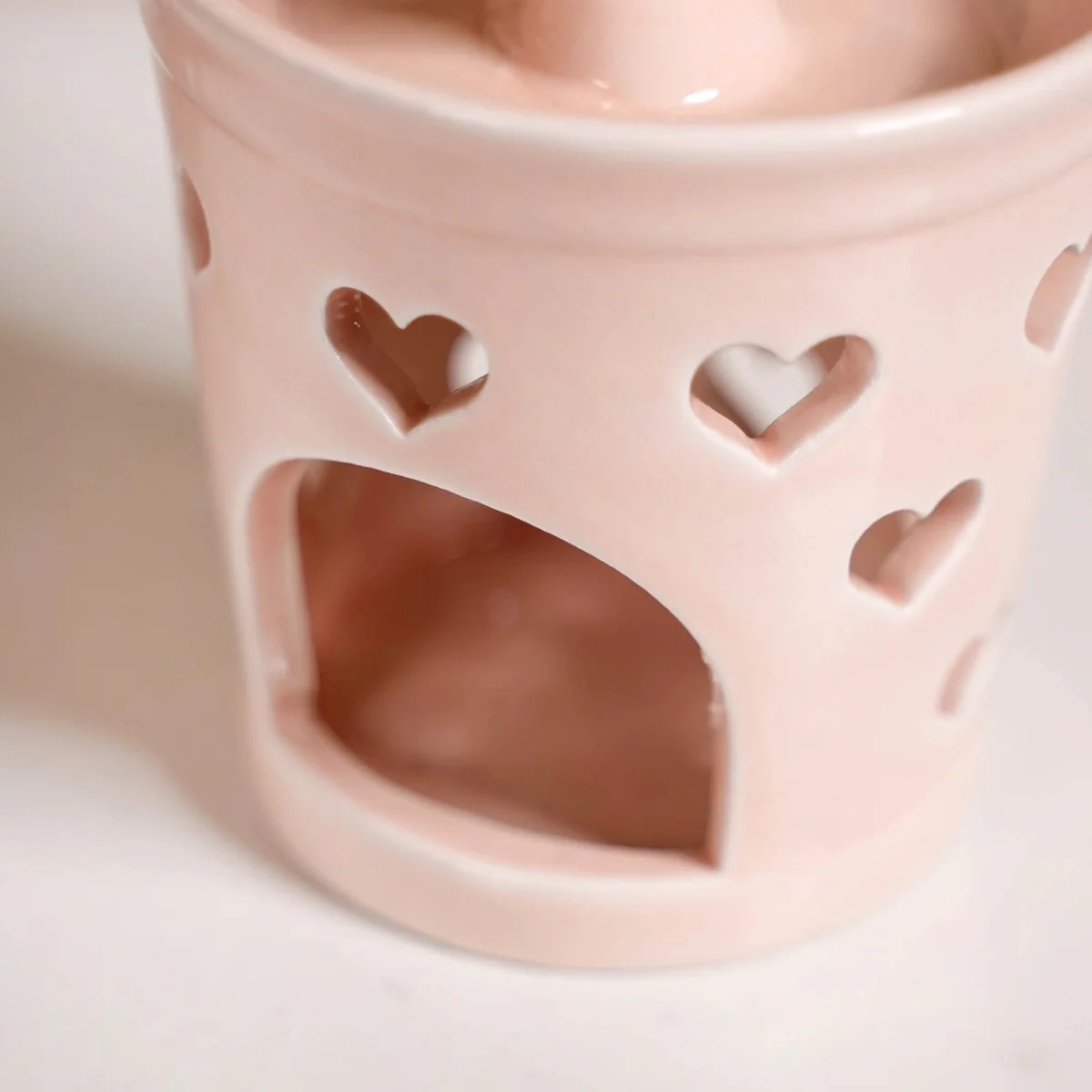 Heart Cutwork Ceramic Diffuser Set Of 2 Peach - Image 9