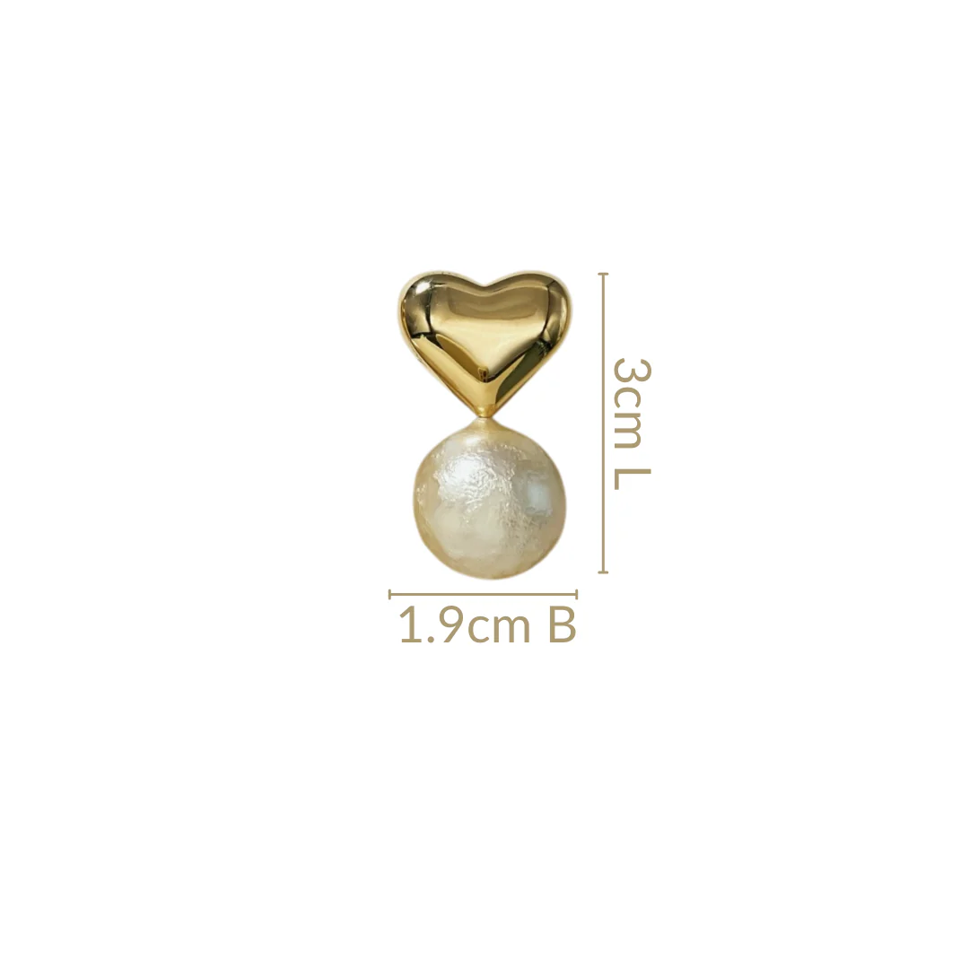 Heart Drop Earrings - Image 3