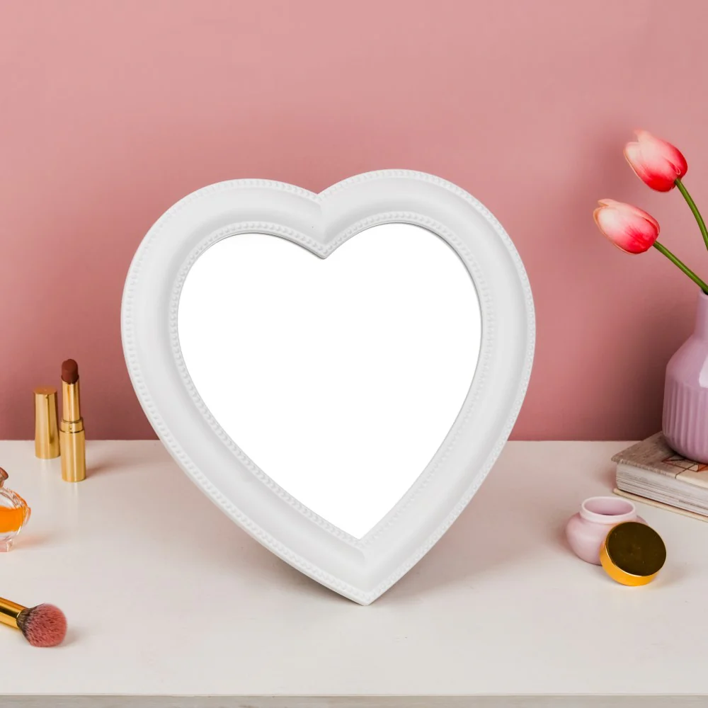 Heart Face Mirror White Large - Image 3
