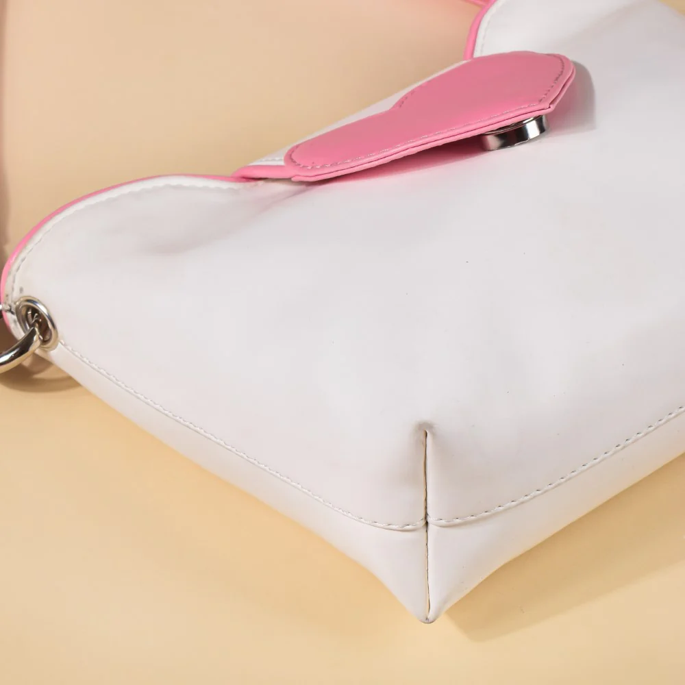 Heart Mini Handbag White And Pink - Image 14