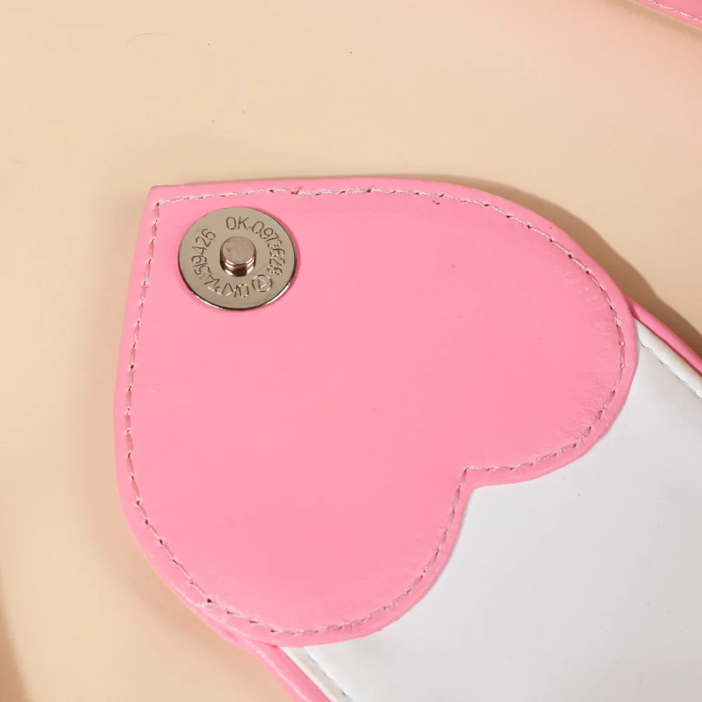 Heart Mini Handbag White And Pink - Image 15