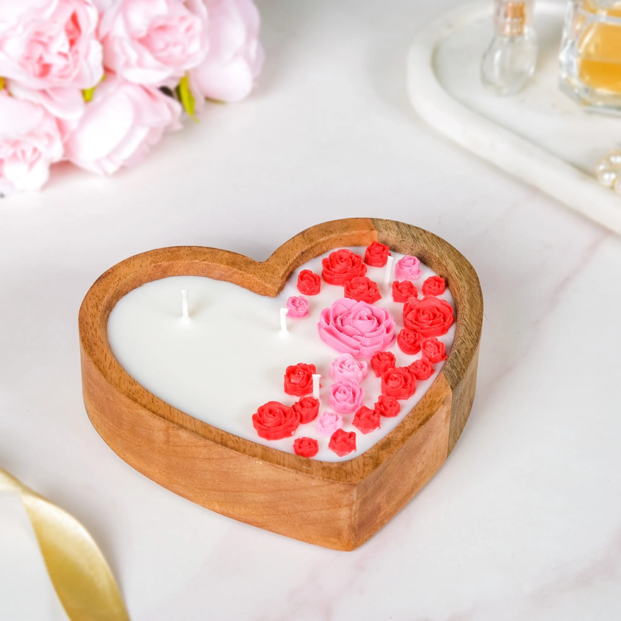 Heart Rose Scented Candle - Image 7