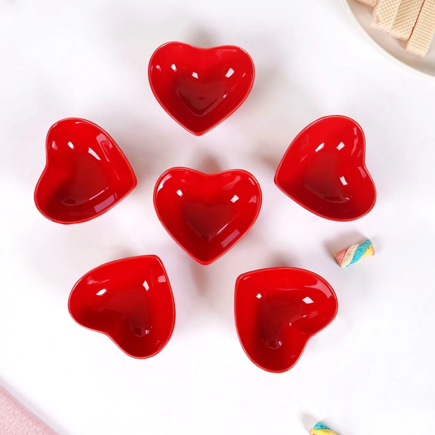 Heart Shaped Bowls Set of 6 - Image 3