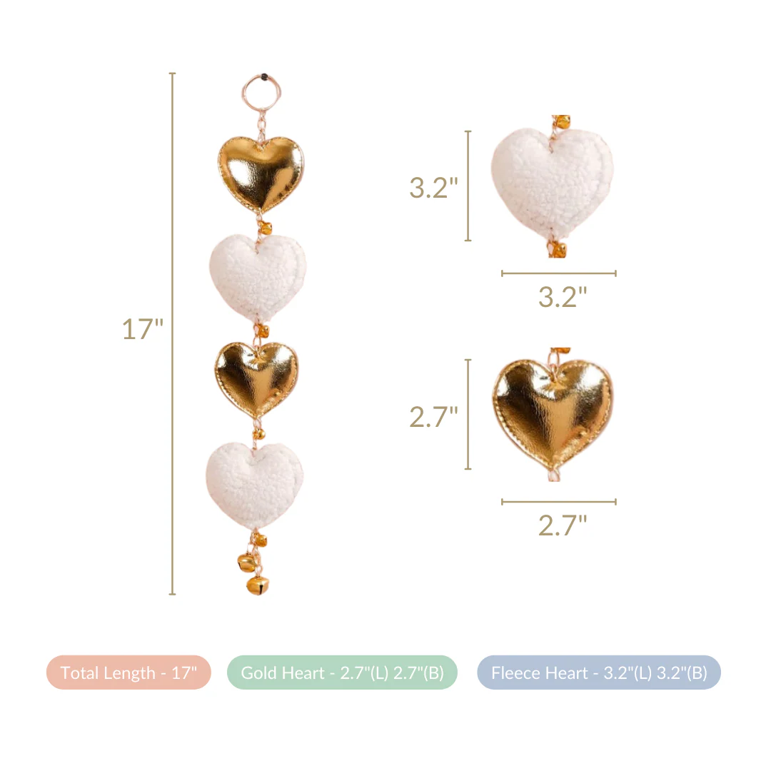 Heart Shaped Wall Decor White And Gold Set Of 2 17 Inch - Image 5