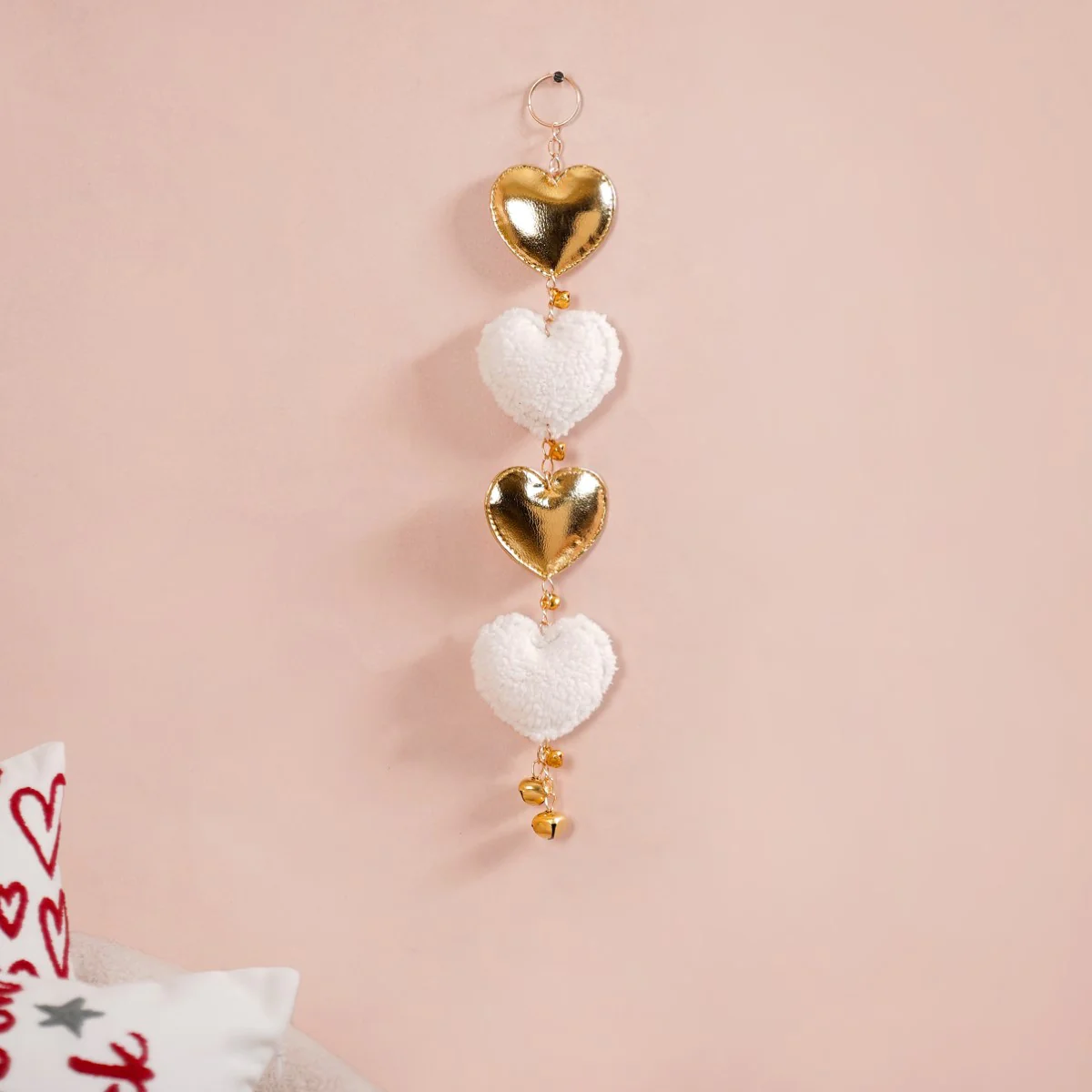 Heart Shaped Wall Decor White And Gold Set Of 2 17 Inch - Image 7