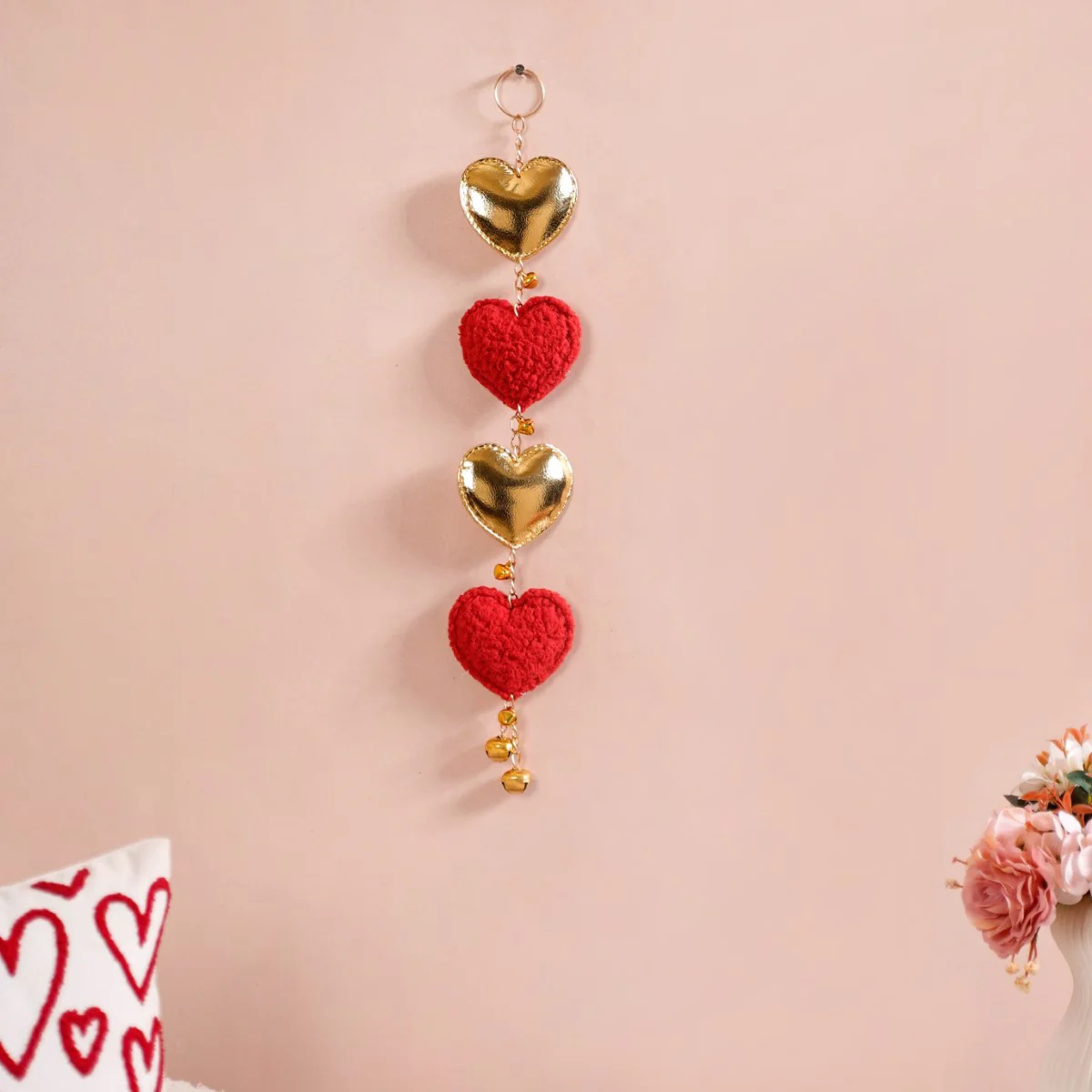 Heart Shaped Wall Hanging Red Set Of 2 17 Inch - Image 7