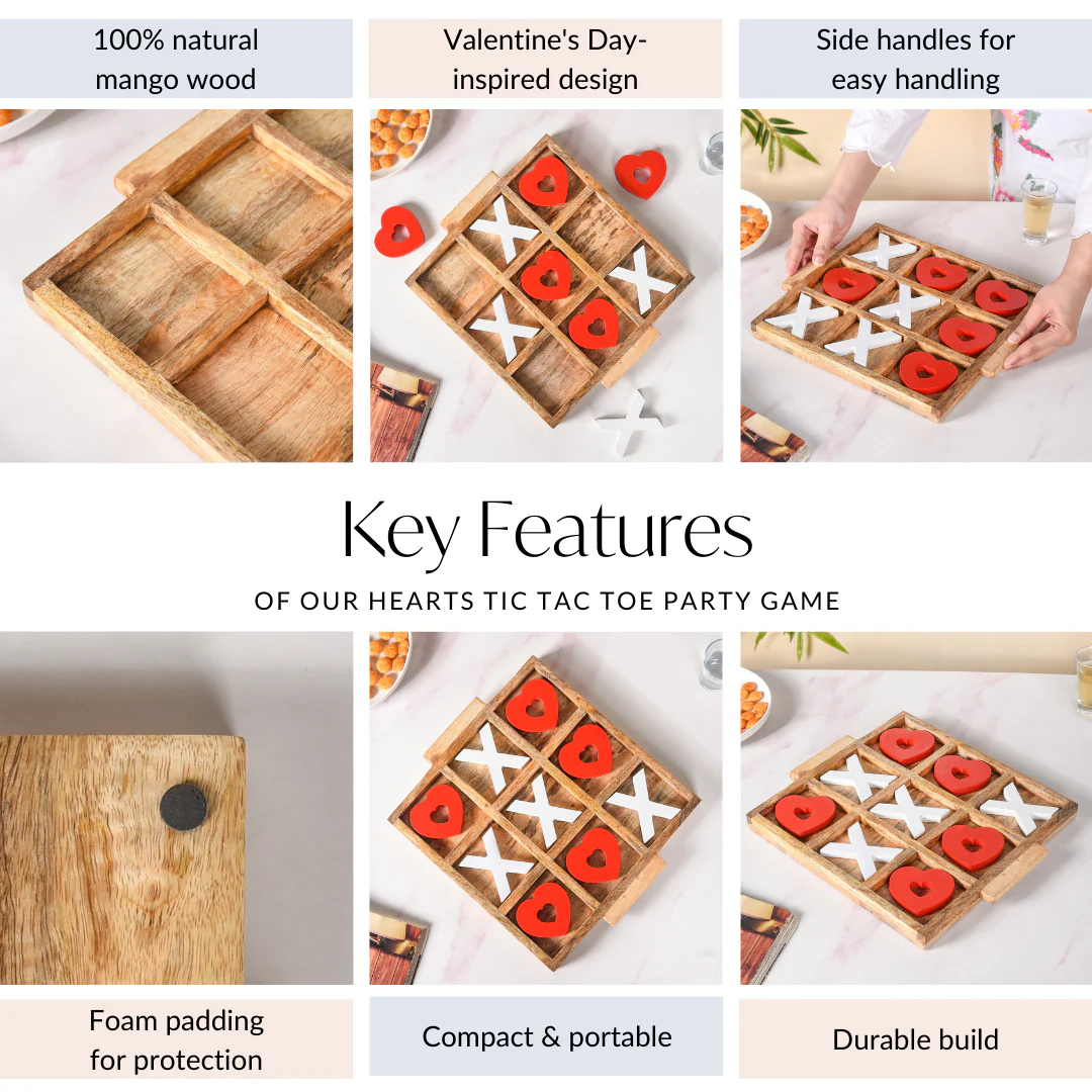 Hearts Tic Tac Toe Party Game - Image 5