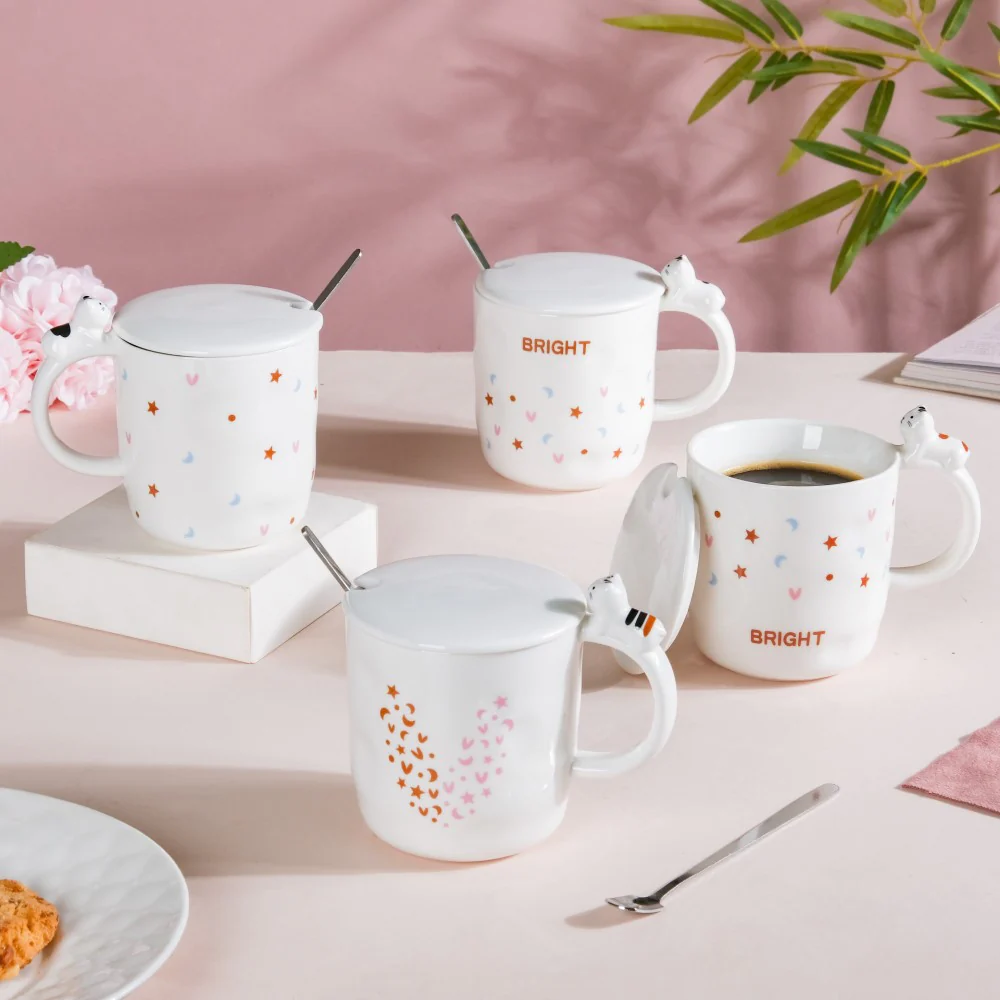 Hearty Party Starry Mug With Lid And Spoon 300 ml - Image 11