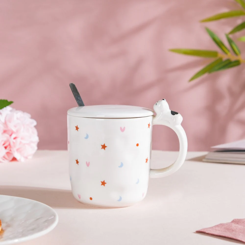 Hearty Party Starry Mug With Lid And Spoon 300 ml - Image 5