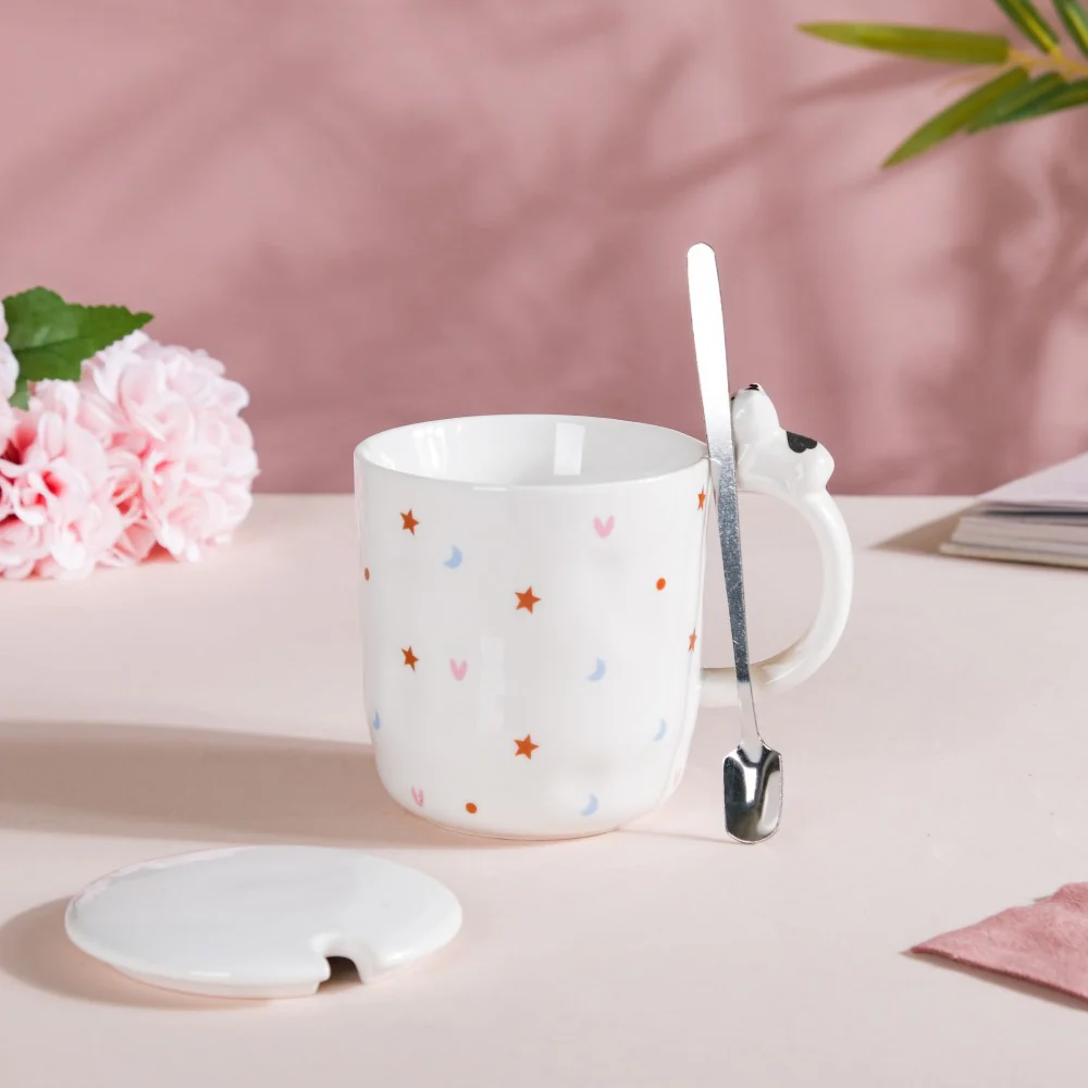 Hearty Party Starry Mug With Lid And Spoon 300 ml - Image 7