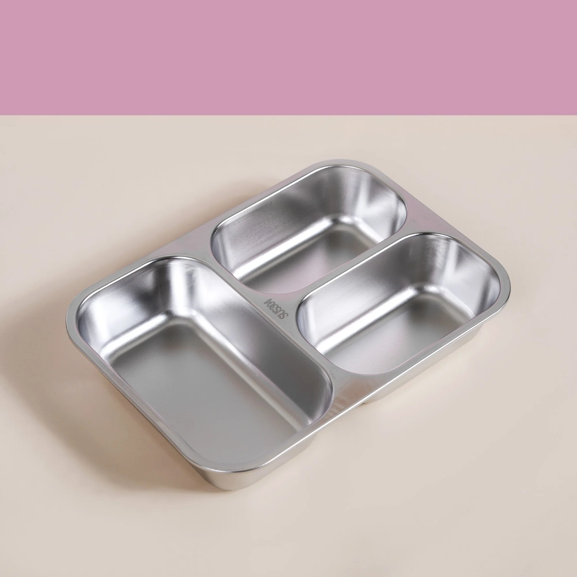 Lunch Box For Kids With 3 Individual Sections Pink 750ml - Image 20
