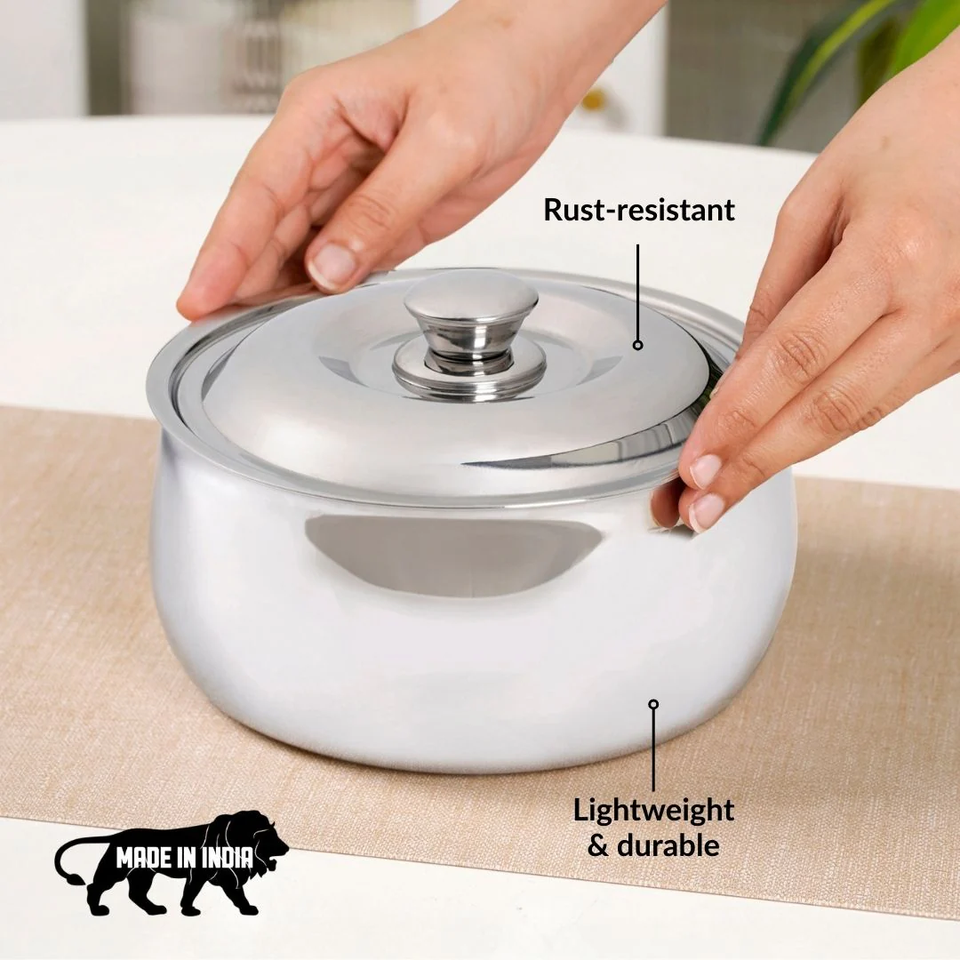 Heat Lock Stainless Steel Casserole 1500ml - Image 3