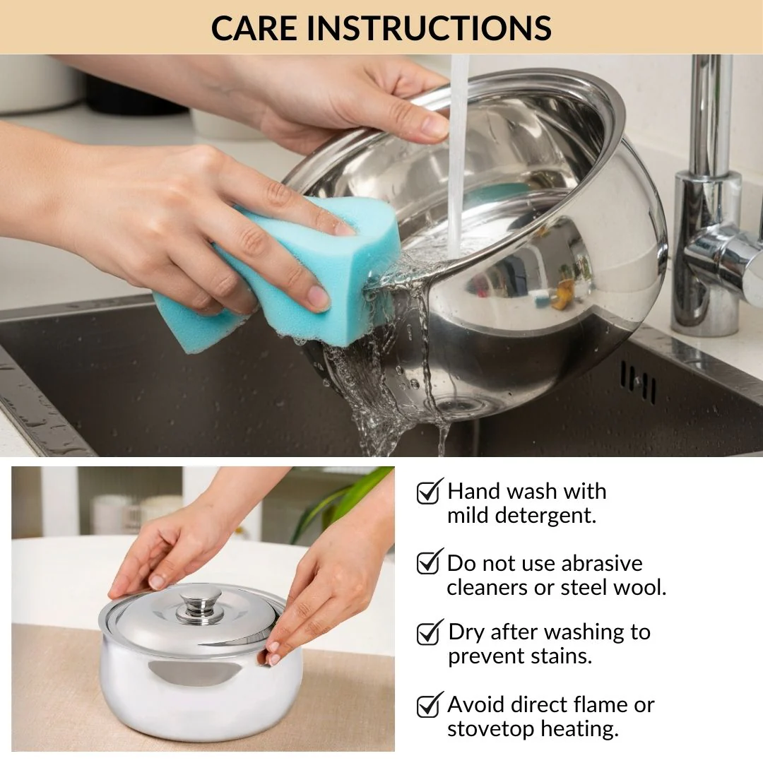 Heat Lock Stainless Steel Casserole 1500ml - Image 9