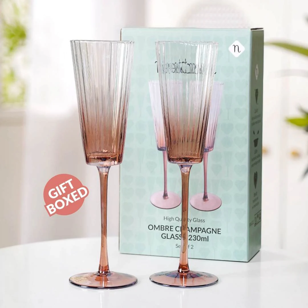 Helios Ombre Champagne Glass Set Of 2 230ml - Image 7