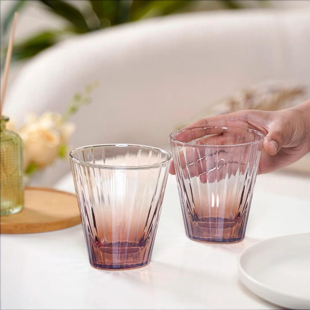 Helios Ombre Glass Tumbler Set Of 2 300ml - Image 2