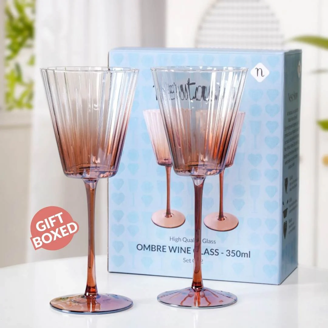 Helios Ombre Wine Glass Set Of 2 350ml - Image 7