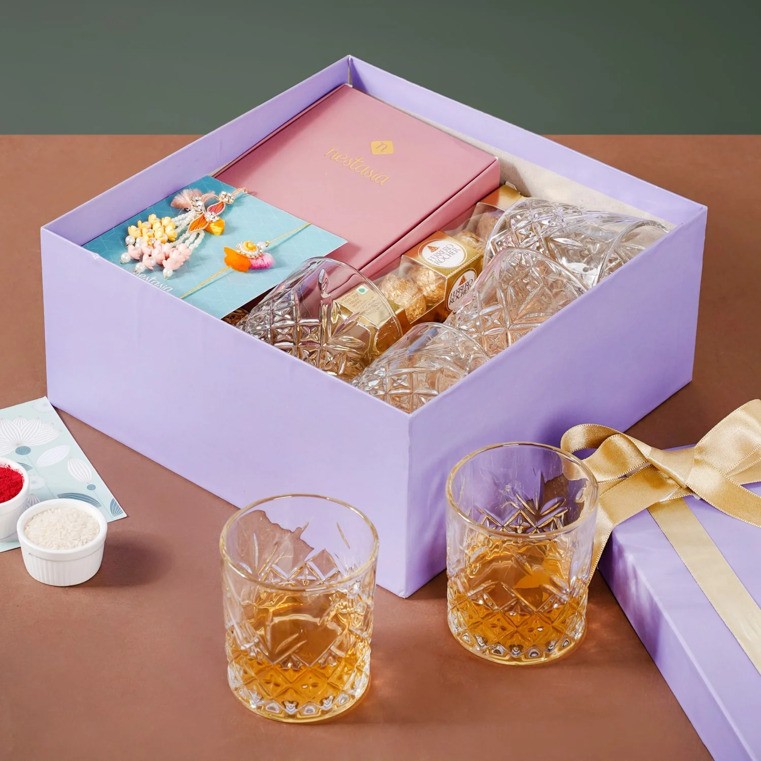 Here's To Good Times Rakhi Lumba Gift Hamper - Image 5