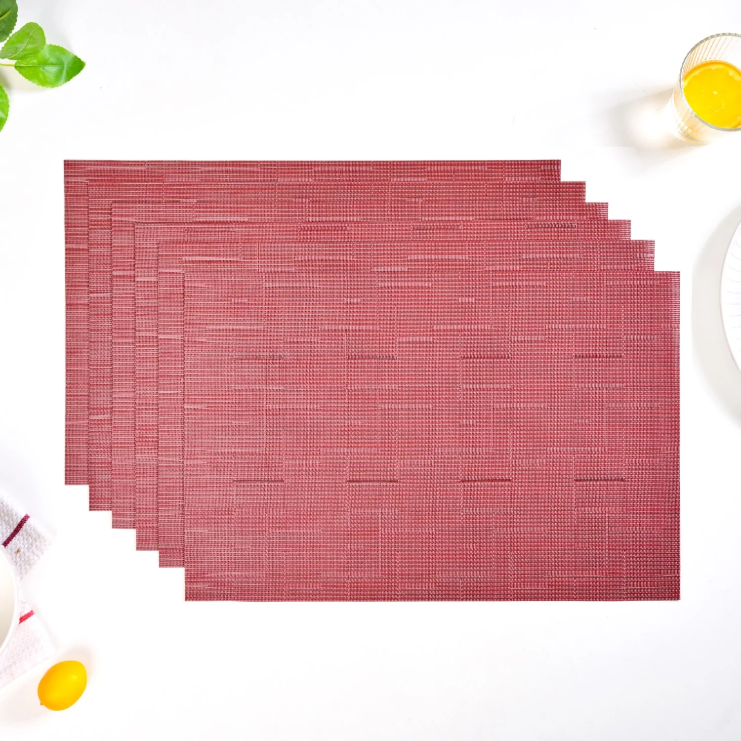 Heritage Red Table Mat Set Of 6 - Image 2