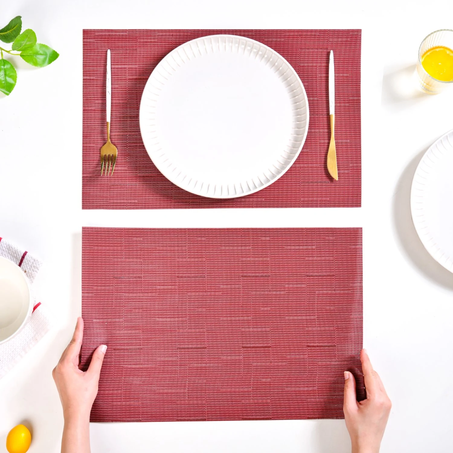 Heritage Red Table Mat Set Of 6 - Image 3